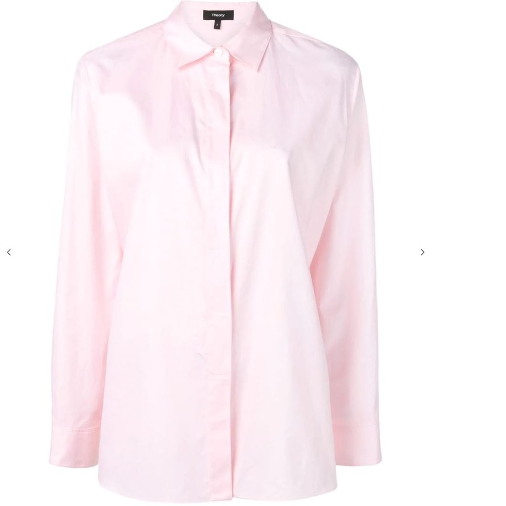Theory dress shirt, light pink, petite